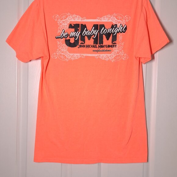 John Michael Montgomery Be My Baby Tonight Lyrics USED Shirt (S, Country Music) - Picture 7 of 7